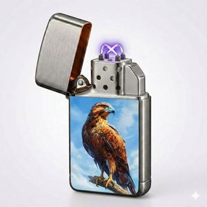 Falcon X Rechargeable Type-C Electric Smoking <b>Lighter</b> Shock <b>Windproof</b> Flameless Design for Daily Cigarette Bar Use - Product Image 2
