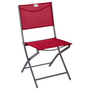 SEDIA PIEGHEVOLE MODULA, ANTRACITE E TEXTILENE ROSSO - Product Image 1