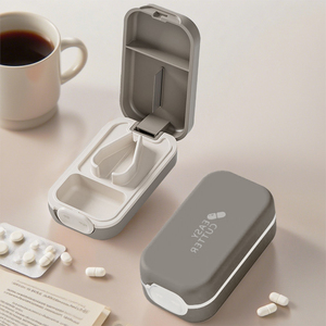 Bán buôn nhựa AM PM Loại bàn phím du lịch Pill Box dễ thương Mini Pill lưu trữ trường hợp sắc nét khác nhau nhựa Pill boxwith Cutter - Product Image 6