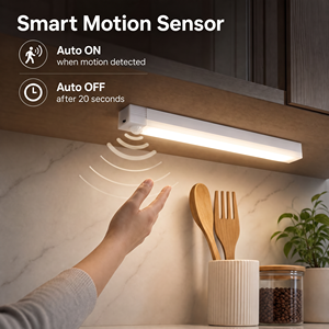 Luz LED para Debajo del Gabinete, 3500K Blanco Cálido, Sensor de Movimiento, Montaje en Superficie, para Cocina, Armario, Iluminación de Guardarropa - Product Image 5