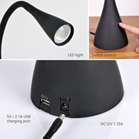 Lampe de chevet de lecture de bureau à LED à intensité variable à capteur tactile portable de style nouveau de Tianhua Photoelectric en gros
