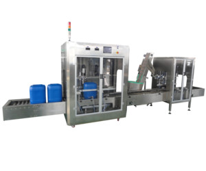 Nhà Máy bán hàng trực tiếp thép không gỉ 304/316 jerrycan wight phụ tự động trống điền máy với 2 vòi phun - Product Image 1