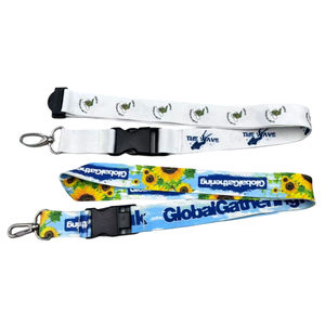 カスタム15mm幅 ランヤード昇華シルクスクリーン印刷ロゴ入り ポリエステル＆ナイロン製IDバッジランヤード 展示会用 - Product Image 2
