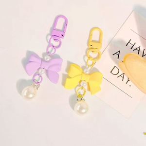 Nouveau porte-clés pendentif couleur bonbon en PVC et métal, accessoires pour téléphone portable, sacs et bagages - Product Image 5