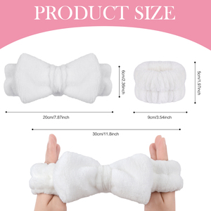Bán buôn 3 cái/bộ rửa mặt washband hairband tóc phụ kiện spa trang điểm Sponge Terry Wristband Headband Set đối với phụ nữ - Product Image 3