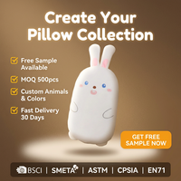 Coussin en peluche personnalisé, écologique et portable, en forme d'animal (ours, chat, hamster, lapin), long et doux, pour enfant, idéal pour l'heure du coucher