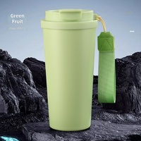 Mug de voiture isotherme en acier inoxydable de 5e génération avec sangle portable et paille, impression personnalisée, isolation thermique 12-24h