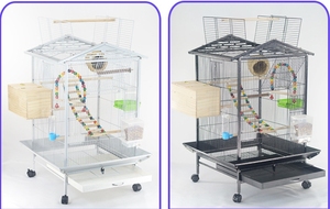 Bangke Papegaaienkooi Groothandel Hoogwaardige Metalen Vierkante Vogels Nest Metaal Home <span class=keywords><strong>Bird</strong></span> Fokreizen Draagbaar Huisdierendraadhuis - Product Image 3