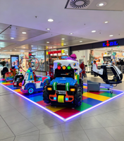 Machine de jeu d'arcade de qualité commerciale Block Island avec plateforme LED et sol en ABS, manèges intérieurs pour enfants pour la décoration des centres commerciaux