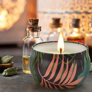 Роскошный органический новый стиль 100% натуральное масло безвредный идеальный подарок Ароматические свечи для дома спа