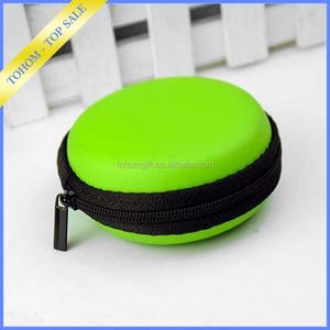 Petit étui de protection portable rond pour écouteurs avec fermeture éclair, sacs et étuis à usage spécial - Product Image 4