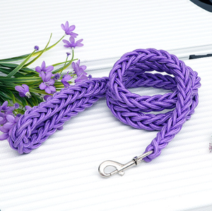 Großhandel handgemachte Gänseblümchen Blume Hunde leine und Halsband Set umwelt freundliche Luxus Seil Hunde leine Makramee Schnur Hunde halsband - Product Image 2