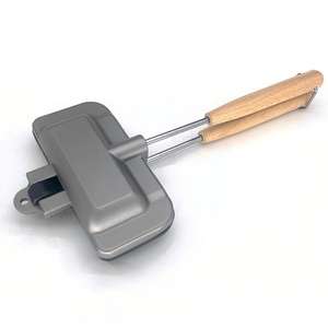 Molde para sándwiches al por mayor, bandeja antiadherente de doble cara, sartén plegable para desayunos, utensilio de cocina para hacer panqueques - Product Image 2