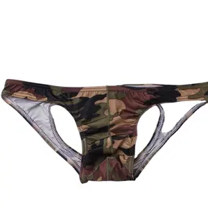 Intimo Sexy da <span class=keywords><strong>Uomo</strong></span> Gay, Boxer Aderenti con Stampa Leopardata in Spandex, Fascia Elastica Alta, Bikini a Stringa Traspirante - Product Image 1