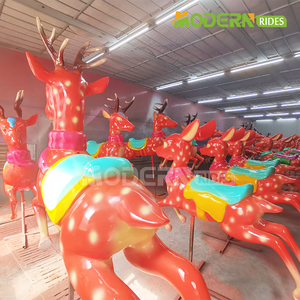 Manège de carnaval moderne chinois, mini-carrousel à 24 places en forme de cerf, à vendre - Product Image 4