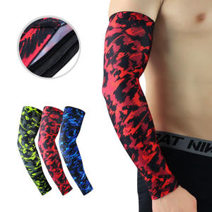 Taekwondo — manchon de compression pour bras, <span class=keywords><strong>croquis</strong></span> rouge fin, coloré, golf en plein air, course, manchon super respirant, protection contre l'arthrite - Product Image 1