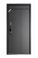 Porte d'entrée extérieure en acier de conception chinoise moderne, fabriquée en Chine, anti-effraction, ignifugée, sécurisée, finition personnalisable