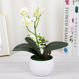 Orquídeas Phalaenopsis artificiales de Yiwu Datuo Florist, plantas decorativas en maceta de 18x24 cm para uso en interiores, hogar y oficina. - Product Image 3