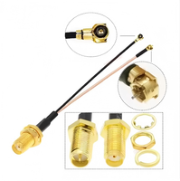 SMA vers 2 pièces Compatible Micro câble Coaxial RF1.13 4G adaptateur d'antenne 1 2/3/4/5 SMA femelle mâle connecteur cuivre 50ohm 15cm