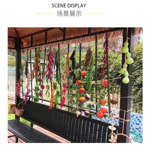 Guirnaldas de Vegetales Simulados: Chiles, Champiñones, Maíz, Zanahorias, Patatas - Decoraciones y Accesorios de Fotografía al por Mayor - Product Image 2