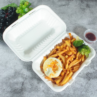 Boîtes à lunch jetables biodégradables pour restaurants, emballages alimentaires à emporter, contenants alimentaires en pulpe de bagasse