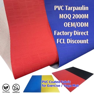 Tapete de Ejercicio Impermeable Antideslizante, Tela Recubierta de PVC con Patrón en Relieve, Tela Laminada de PVC por un Lado para Tapete de Yoga - Product Image 1
