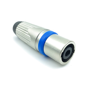 <b>Speaker</b> Connector 6mm 4 Pins Phone <b>Plug</b> Panel Mount Blue Insulation - Product Image 4