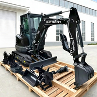 LIVRAISON GRATUITE Mini-excavatrice Infront 3,5 tonnes EURO 5 Moteur EPA Kubota Micro-excavatrice sur chenilles agricole 2 tonnes Excavatrices à vendre