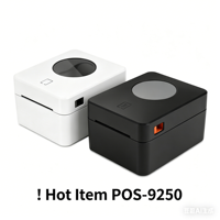 Imprimante d'étiquettes thermique rapide et sans encre 104 mm USB et Bluetooth, style noir et blanc avec commande Esc/Pos pour rouleaux de papier thermique