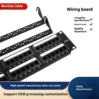 2U 48-Port Coupler Panel Patch Cat6 jaringan 1U 24-Port produk telekomunikasi