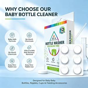 Tabletas Efervescentes Desincrustantes para Lavabotellas, Tabletas en Blíster para Eliminar el Sarro del Lavabotellas de Bebé, <span class=keywords><strong>Windex</strong></span> - Product Image 2