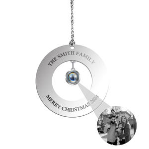 Natale in acciaio inox HD a colori ciondolo di proiezione di foto alla moda ornamento di capodanno con cento lingue 'ti amo - Product Image 4