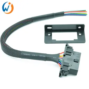 Kabel OBD mobil kustom 16 Pin kawat kepang OBD2 OBDII J132 konektor pria wanita untuk membuka kabel steker Kia