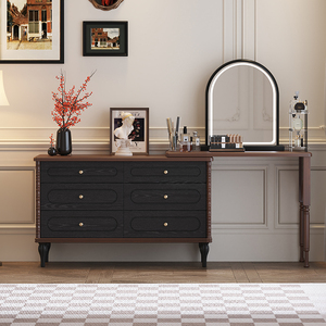 Đồ nội thất chuyên nghiệp cổ điển bằng gỗ sang trọng bàn trang điểm với LED Gương trang điểm bảng - Product Image 4