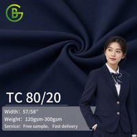 Tissus faciles d'entretien, respirants et infroissables pour l'école, avec 80 % polyester et 20 % coton, pour uniformes scolaires, blazers et jupes