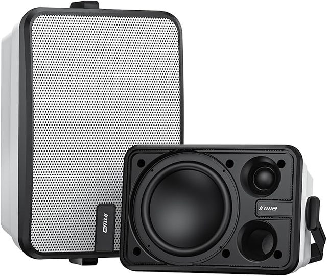 Inwa Outdoor Bluetooth Speakers Waterproof Wall Mount Speaker Powerful Indoor/Outdoor Sound System
