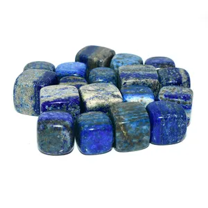 Wholesale 20-30mm Natural Lapis Lazuli Square Tumbled Stones For Decoration