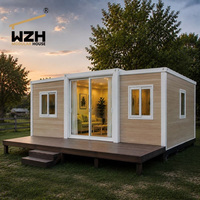 Maison conteneur extensible abordable de 20 pieds, petite maison préfabriquée, 1 chambre, salle de bain, cabane modulaire pour la vie en plein air