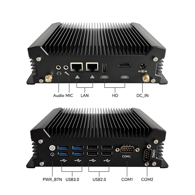 Factory Industrial Nuc Intel Core 14th Gen I5-14500HX I7-14650HX RAM 8G Hard Drives 256G 8USB HD*2 4K Portable Fanless Mini Pcs