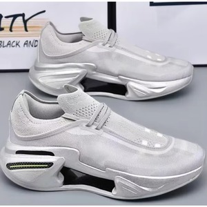 Lightweight Bright-colored Shock-absorbing Arch <b>Support</b> Casual Running Shoes Laces Pointed Toes Cotton Fabric Basketball Shoes - Product Image 3