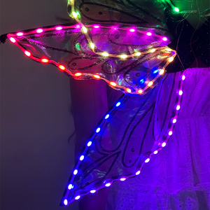 LED scintillanti <span class=keywords><strong>ali</strong></span> di fata per la ragazza telecomando/App di controllo farfalla <span class=keywords><strong>ali</strong></span> d'angelo Cosplay festa di compleanno in maschera Costume - Product Image 2