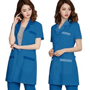 Costume de médecin pour femme, uniforme d'hôpital, veste en polyester/coton - Product Image 2
