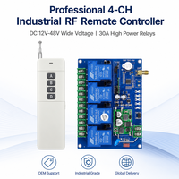 Récepteur de télécommande sans fil RF 4 canaux DC12V-48V 315MHz 433MHz 868MHz, interrupteur sans fil universel pour grue industrielle