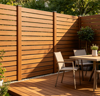 Enceinte WPC entièrement étanche pour terrasse de villa, mur de clôture insonorisant pour cour