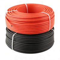 Câble solaire photovoltaïque CPR en cuivre étamé XLPE de 4 mm/6 mm/10 mm, rouge ou noir, pour système solaire