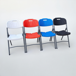 كرسي قابل للطي خفيف الوزن ومقاوم للماء من البلاستيك HDPE للاستخدام الخارجي، سهل الحمل بتصميم عصري للأنشطة والحفلات - Product Image 3