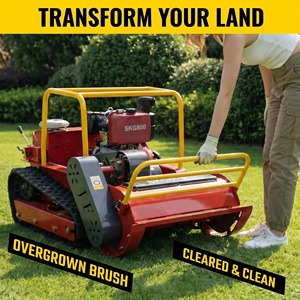 RC Slope <b>Mower</b> Crawler <b>Tracks</b> Heavy Duty Brush Cutter <b>Remote</b> <b>Control</b> Grass Machine Single Cylinder Engine Terrain 1000mm - Product Image 3