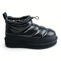 Bottes d'hiver en EVA et TPR imperméables, à bout rond, avec sangles en tissu, semelle intérieure plate confortable et douce, chaudes pour l'hiver