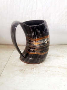 Taza de cuerno de sal vikingo hecha a mano Natural más vendida de supermercado para servir y beber en el hogar, hotel o restaurante - Product Image 6