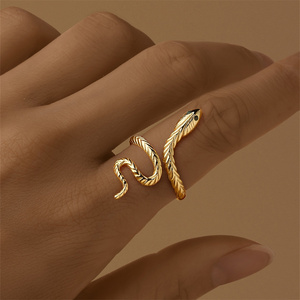 S925 Sterling <b>Silver</b> Personality Creative Snake-shaped Adjustable Open <b>Ring</b> for Women <b>Men</b> - Product Image 5